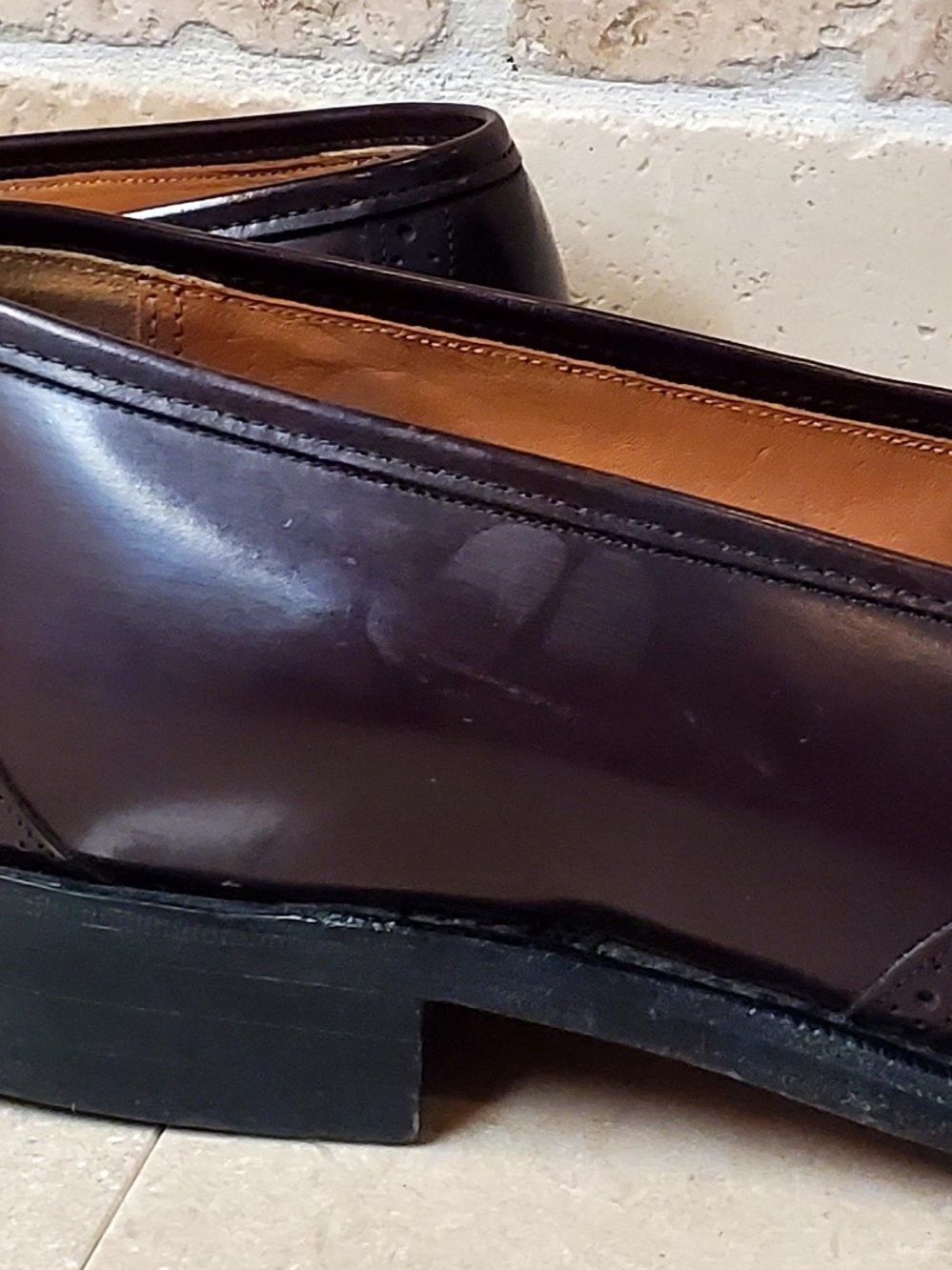 Johnston & Murphy Optima Men's Tassel Kiltie Loafers in Burgundy/Cordovan 10D - Picture 10 of 13